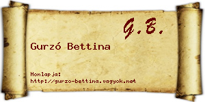 Gurzó Bettina névjegykártya
